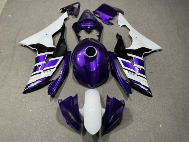 Lila-Schwarz-Weiß-Stil OEM 2008-2016 Yamaha R6 Motorrad Verkleidungen