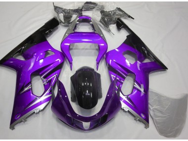 Lila & Silber 2001-2003 Suzuki GSXR 600-750 Motorrad Verkleidungen