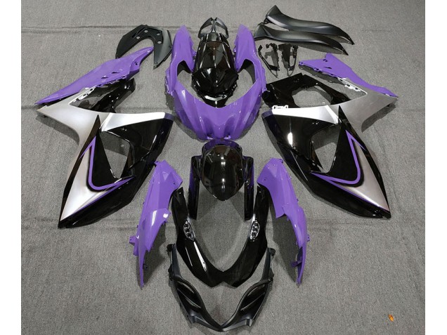 Lila Silber & Schwarz 2009-2016 Suzuki GSXR 1000 Motorrad Verkleidungen Lila Silber & Schwarz 2009-2016 Suzuki GSXR 1000 Motorrad Verkleidungen