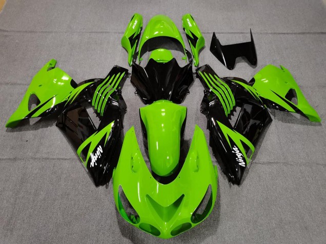 Limettengrün & Schwarz 2006-2011 Kawasaki ZX14R Motorrad Verkleidungen Limettengrün & Schwarz 2006-2011 Kawasaki ZX14R Motorrad Verkleidungen