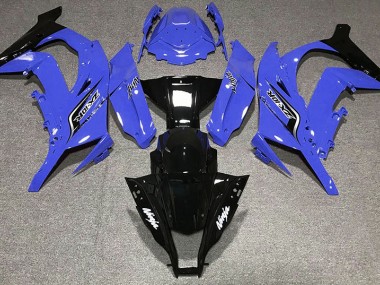 Logos In Glänzendem Blau 2011-2015 Kawasaki ZX10R Motorrad Verkleidungen