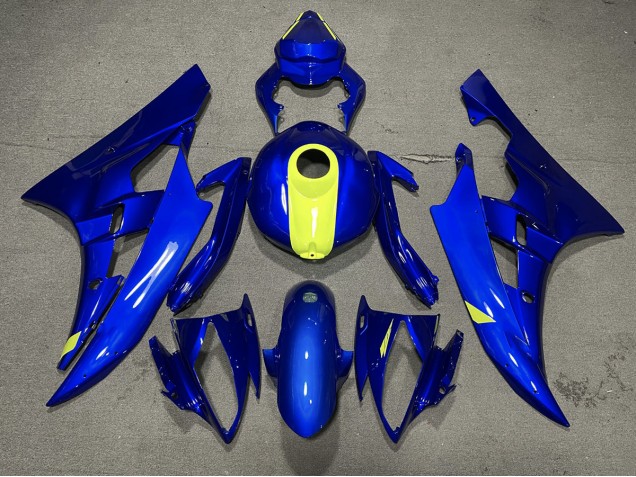 Logos In Glänzendem Blau & Warngelb 2006-2007 Yamaha R6 Motorrad Verkleidungen Logos In Glänzendem Blau & Warngelb 2006-2007 Yamaha R6 Motorrad Verkleidungen