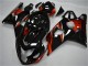 Suzuki GSXR 600/750 Motorrad Verkleidung 2004-2005 - Glanzendes Schwarz Rot Streifen
