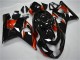 Suzuki GSXR 600/750 Motorrad Verkleidung 2004-2005 - Glanzendes Schwarz Rot Streifen
