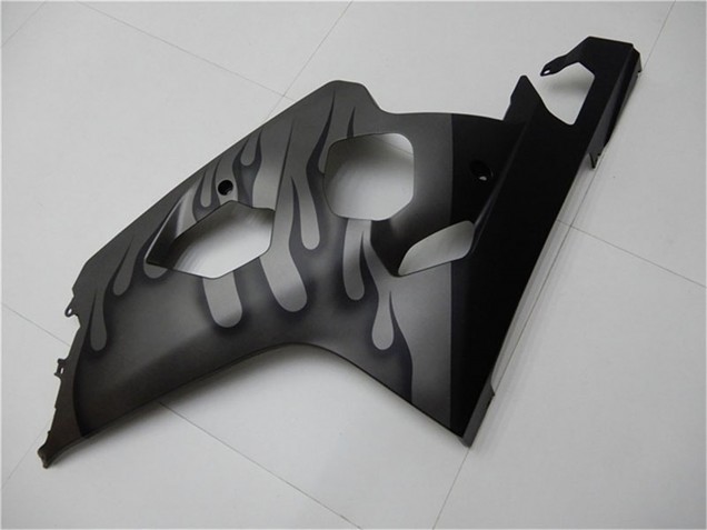 Suzuki GSXR 600/750 Motorrad Verkleidung 2004-2005 - Grau Schwarz Flamme