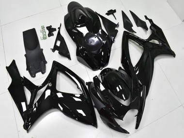 Suzuki GSXR 600/750 Motorrad Verkleidung 2006-2007 - Glanzendes Schwarz