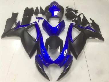 Suzuki GSXR 600/750 Motorrad Verkleidung 2006-2007 - Blau Matt Schwarz