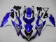 Suzuki GSXR 600/750 Motorrad Verkleidung 2008-2010 - Weiss Blau Schwarz Rot Linie