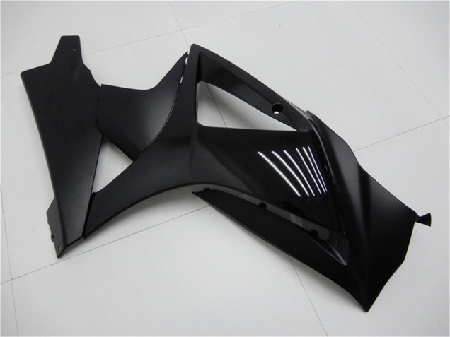 Suzuki GSXR 1000 Motorrad Verkleidung 2007-2008 - Glanzendes Schwarz Matt Schwarz Kein Aufkleber
