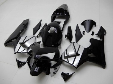 Honda CBR600RR Motorrad Verkleidung 2003-2004 - Silber Glanzendes Schwarz Streifen