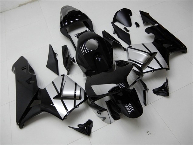 Honda CBR600RR Motorrad Verkleidung 2003-2004 - Silber Glanzendes Schwarz Streifen
