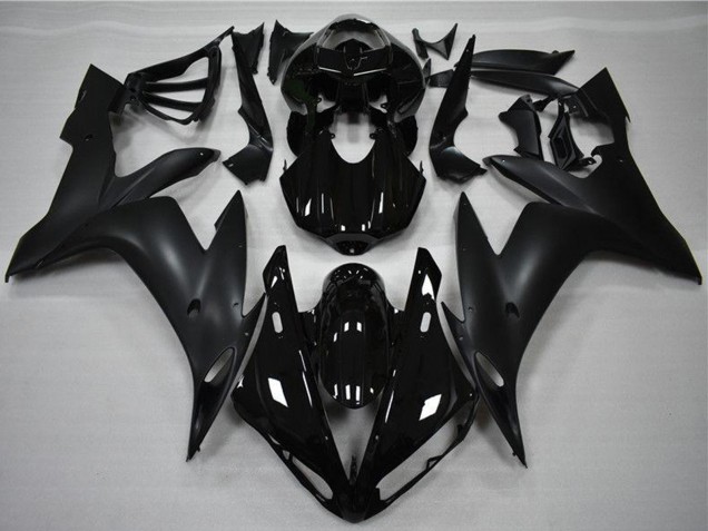 Yamaha YZF R1 Motorrad Verkleidung 2004-2006 - Glanzendes Schwarz Matt Schwarz