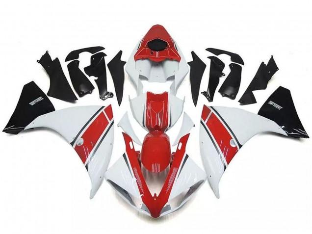 Yamaha YZF R1 Motorrad Verkleidung 2009-2011 - Weiss Rot Schwarz