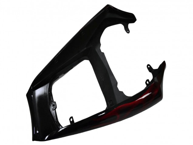 Yamaha YZF R6 Motorrad Verkleidung 2003-2004 - Glanzendes Schwarz Rot Flamme