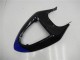 Kawasaki ZX6R Motorrad Verkleidung Kit 2005-2006 - Blau Glanzendes Schwarz