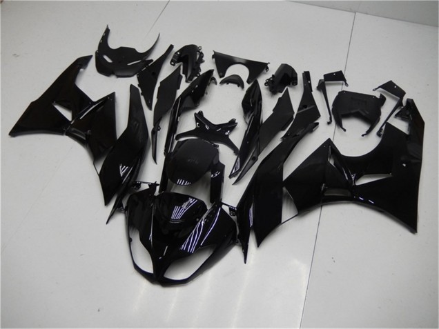 Kawasaki ZX6R Motorrad Verkleidung 2009-2012 - Glanzendes Schwarz