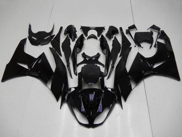 Kawasaki ZX6R Motorrad Verkleidung 2009-2012 - Glanzendes Schwarz