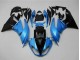 Kawasaki ZX6R Motorrad Verkleidung 2009-2012 - Hellblau Glanzendes Schwarz