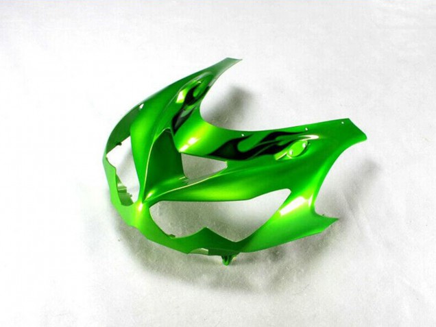 Kawasaki ZX14R ZZR1400 Motorrad Verkleidung 2012-2024 - Grun Glanzendes Schwarz