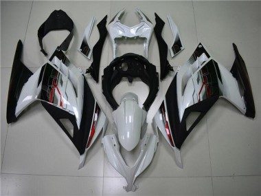 Kawasaki Ninja 300 EX300R Motorrad Verkleidung 2013-2024 - Weiss Rot Schwarz