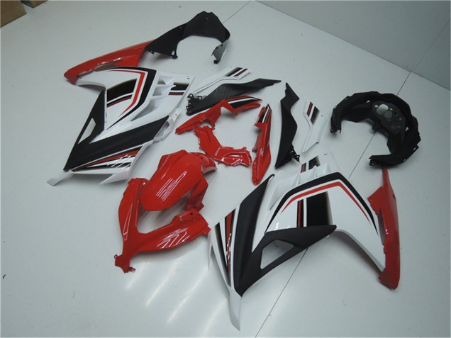 Kawasaki Ninja 300 EX300R Motorrad Verkleidung 2013-2024 - Weiss Rot Schwarz