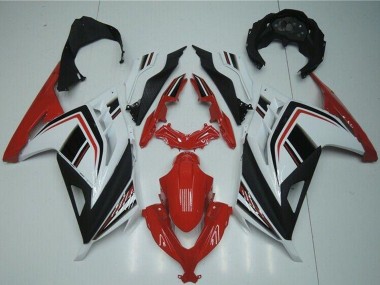 Kawasaki Ninja 300 EX300R Motorrad Verkleidung 2013-2024 - Weiss Rot Schwarz