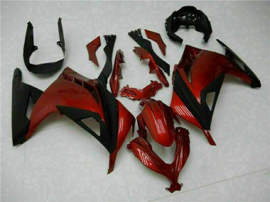 Kawasaki Ninja 300 EX300R Motorrad Verkleidung 2013-2024 - Rot Schwarz