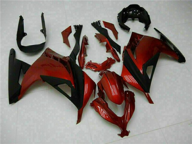 Kawasaki Ninja 300 EX300R Motorrad Verkleidung 2013-2024 - Rot Schwarz