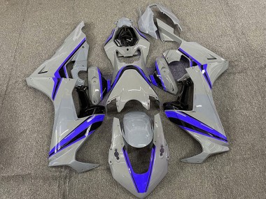 Honda CBR1000RR Motorrad Verkleidung 2017-2023 - Nardo Grau mit Blau Streifen
