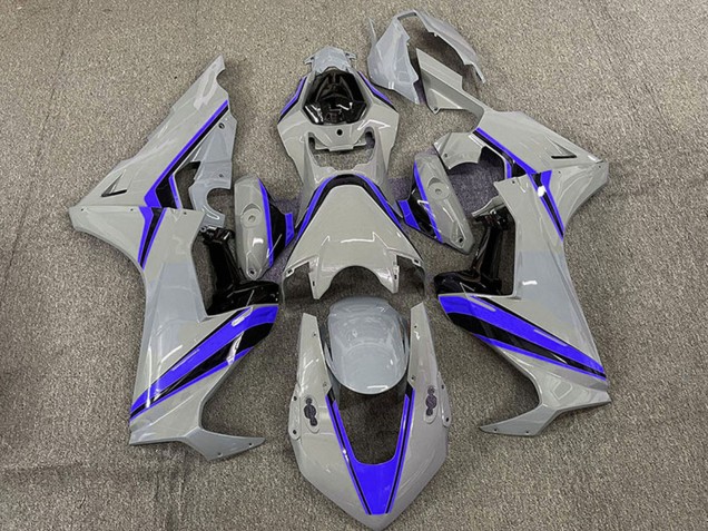 Honda CBR1000RR Motorrad Verkleidung 2017-2023 - Nardo Grau mit Blau Streifen