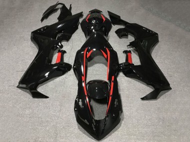 Honda CBR1000RR Motorrad Verkleidung 2017-2023 - Glanzendes Schwarz mit Rot Linie