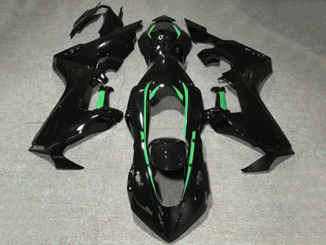 Honda CBR1000RR Motorrad Verkleidung 2017-2023 - Glanzendes Schwarz Wald Grun Linie