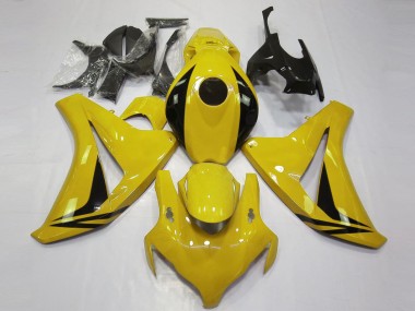 Honda CBR1000RR Motorrad Verkleidung 2008-2011 - Gelb Glanzendes Schwarz OEM Stil