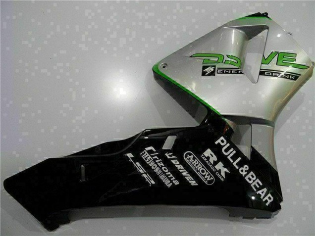 Honda CBR600RR Motorrad Verkleidung 2003-2004 - Silber Grun Glanzendes Schwarz
