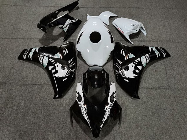 Honda CBR1000RR Motorrad Verkleidung 2008-2011 - Weiss Glanzendes Schwarz Le Mis New