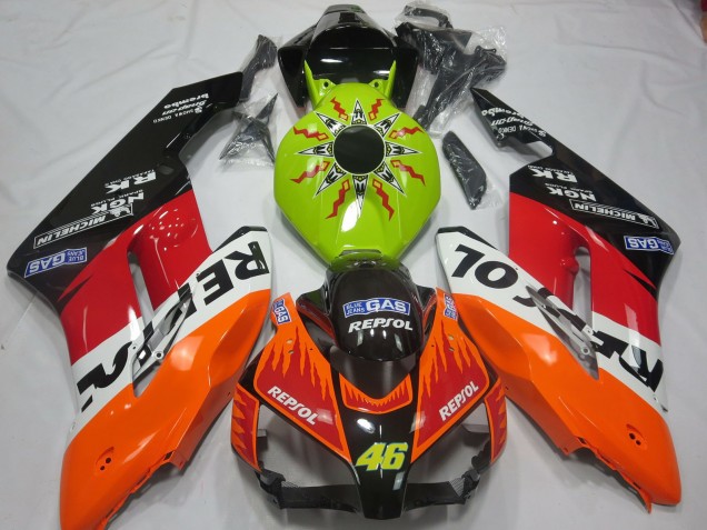 Honda CBR1000RR Motorrad Verkleidung 2004-2005 - Limetten Grun Orange Weiss Rot Glanzendes Schwarz Rossi Repsol