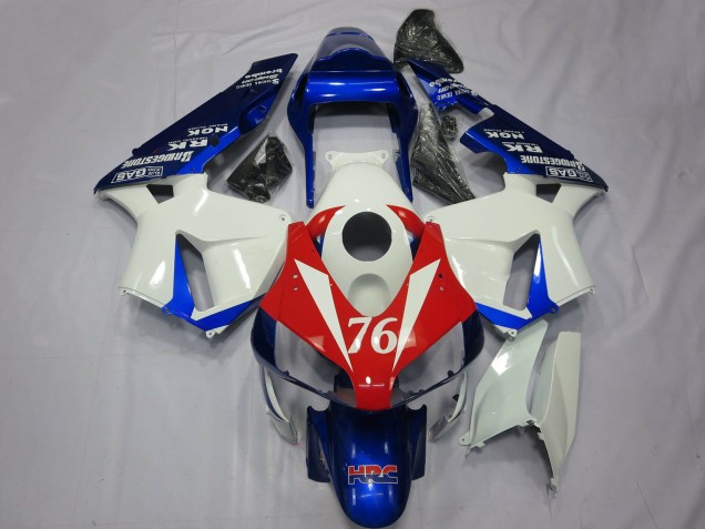 Honda CBR600RR Motorrad Verkleidung 2003-2004 - Weiss Rot Blau HRC 76