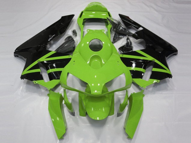 Honda CBR600RR Motorrad Verkleidung Kit 2003-2004 - Grun Glanzendes Schwarz