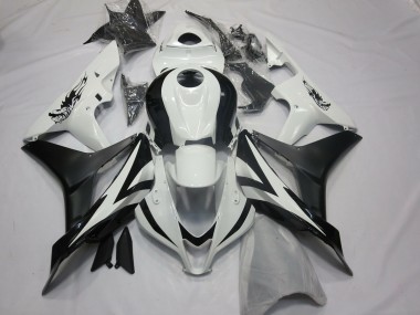 Honda CBR600RR Motorrad Verkleidung 2007-2008 - Weiss Matt Schwarz OEM Stil