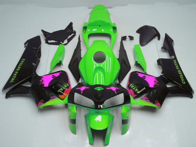 Honda CBR600RR Motorrad Verkleidung 2005-2006 - Rosa Spritzer on Grun