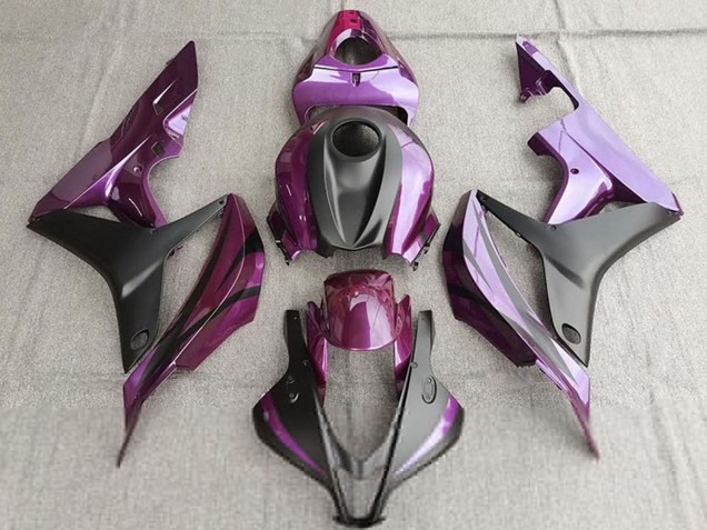 Honda CBR600RR Motorrad Verkleidung 2007-2008 - Lila Matt Schwarz