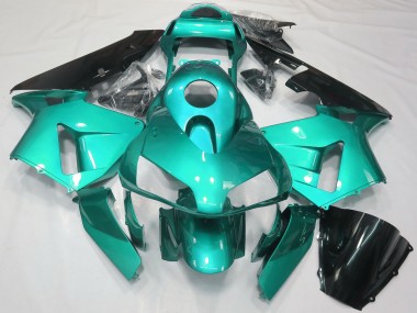 Honda CBR600RR Motorrad Verkleidung 2003-2004 - Blau Grun Blau Glanzendes Schwarz