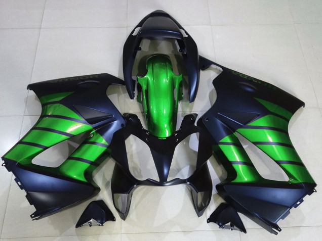Honda VFR 800 Motorrad Verkleidung 2002-2013 - Grun Matt Schwarz
