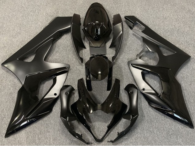 Suzuki GSXR 1000 Motorrad Verkleidung 2005-2006 - Glanzendes Schwarz Matt Schwarz