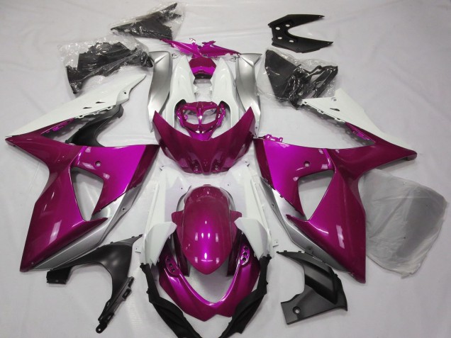 Suzuki GSXR 1000 Motorrad Verkleidung 2009-2016 - Rosa Weiss