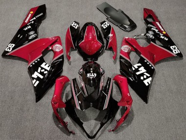 Suzuki GSXR 1000 Motorrad Verkleidung 2005-2006 - Rot Glanzendes Schwarz Weiss