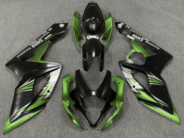 Suzuki GSXR 1000 Motorrad Verkleidung 2005-2006 - Matt Schwarz Grun