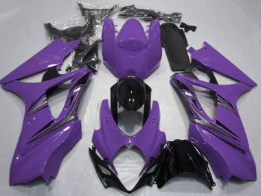 Suzuki GSXR 1000 Motorrad Verkleidung 2007-2008 - Lila Glanzendes Schwarz OEM Stil