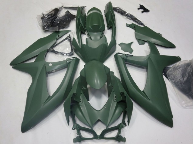 Suzuki GSXR 600 / GSXR 750 Motorrad Verkleidung 2008-2010 - Armee Grun