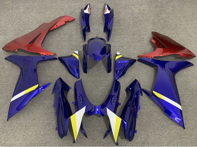 Suzuki GSXR 600 / GSXR 750 Motorrad Verkleidung 2011-2024 - Blau Rot Weiss Gelb